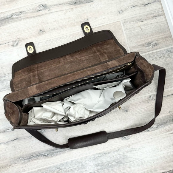 Coach Essex Vintage Brown Genuine Leather Briefcase Computer Bag - Picture 5 of 15